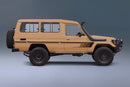 Broome body stripe kit - J75 Series Toyota Land Cruiser Troop Carrier blue gradient tan vehicle