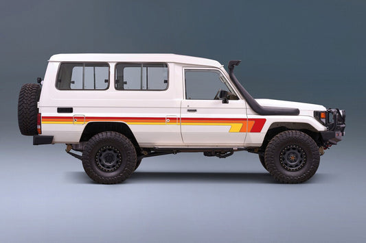 Ballina body stripes kit - J75 Series Toyota Land Cruiser Troop Carrier Sunrise vehicle