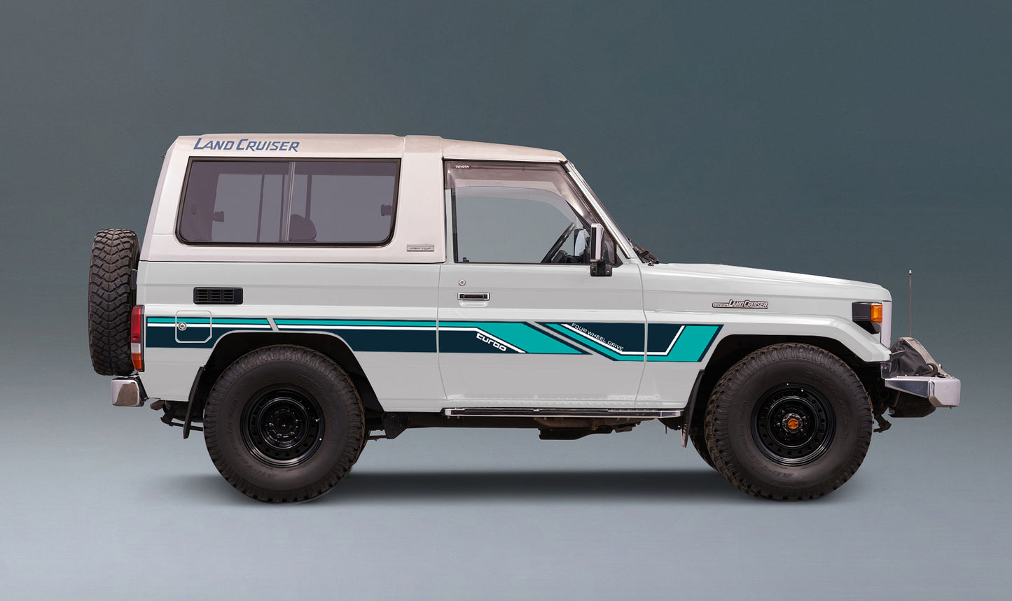 70 Series Land Cruiser Decal Body Stripe Kit (Barossa) - 73/74 Series (1984–1990)