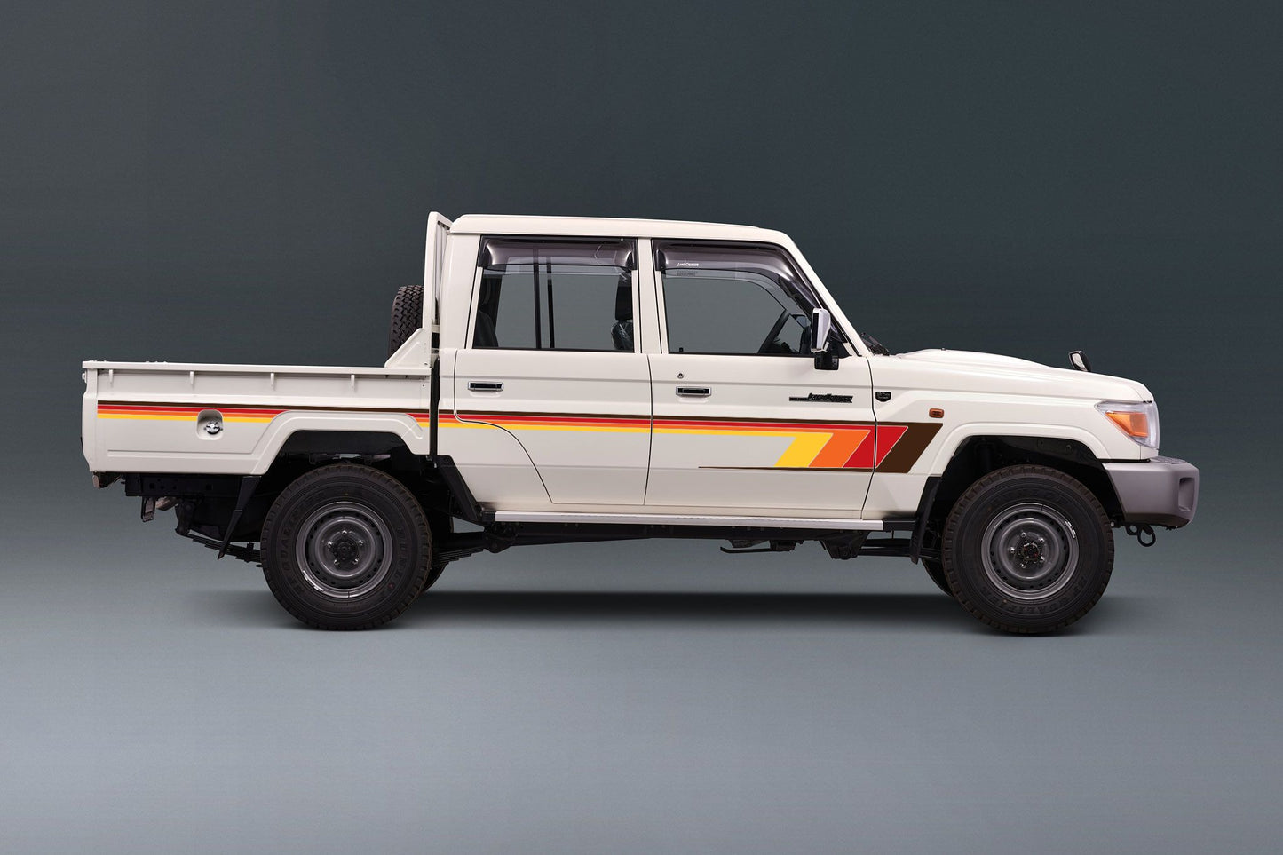 70 Series Land Cruiser Decal Body Stripe Kit (Broome) - 79 Series Dual Cab (2012-)