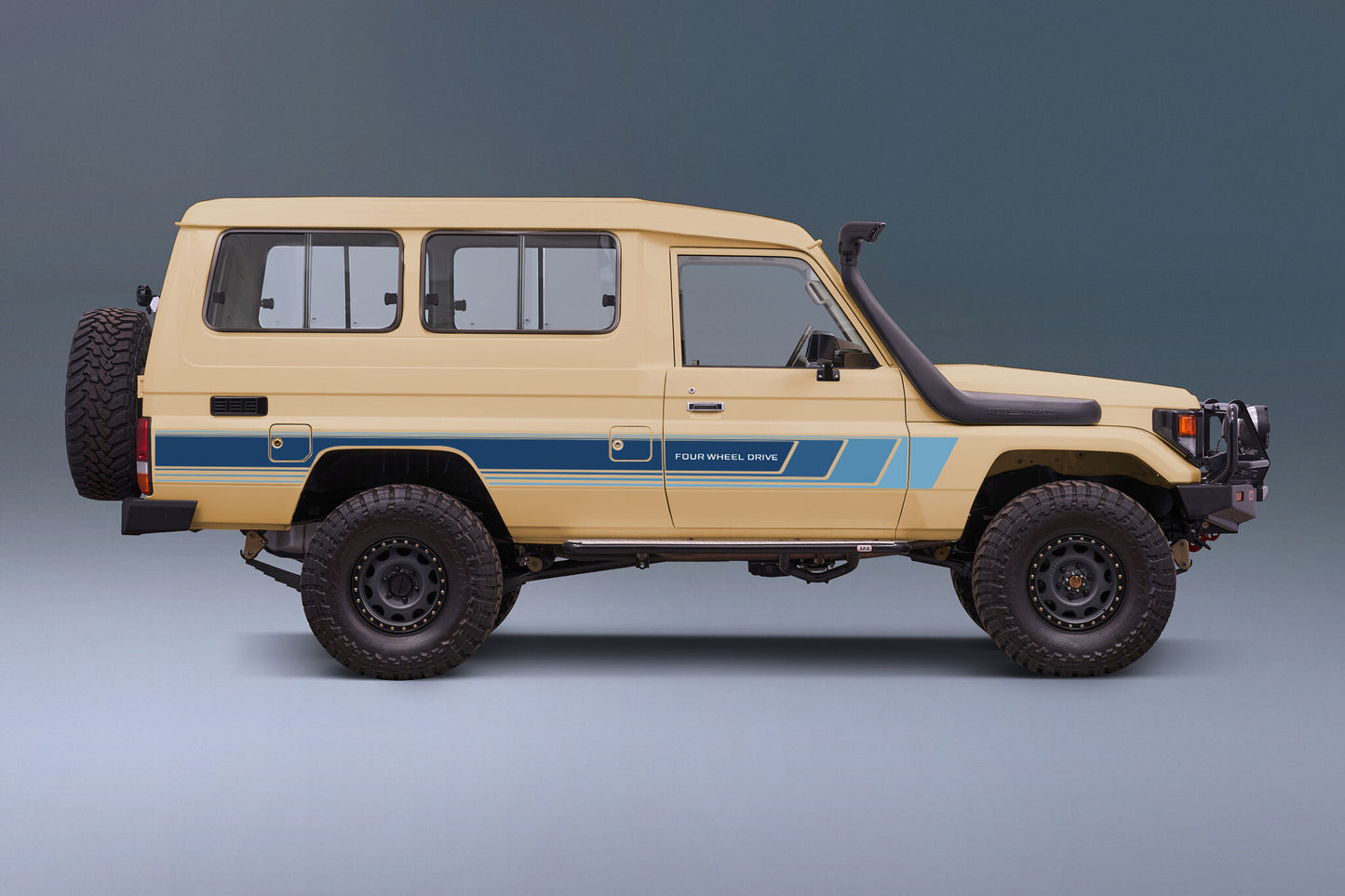 70 Series Land Cruiser Decal Body Stripe Kit (Cobar) - 75 Series (1985–1999)