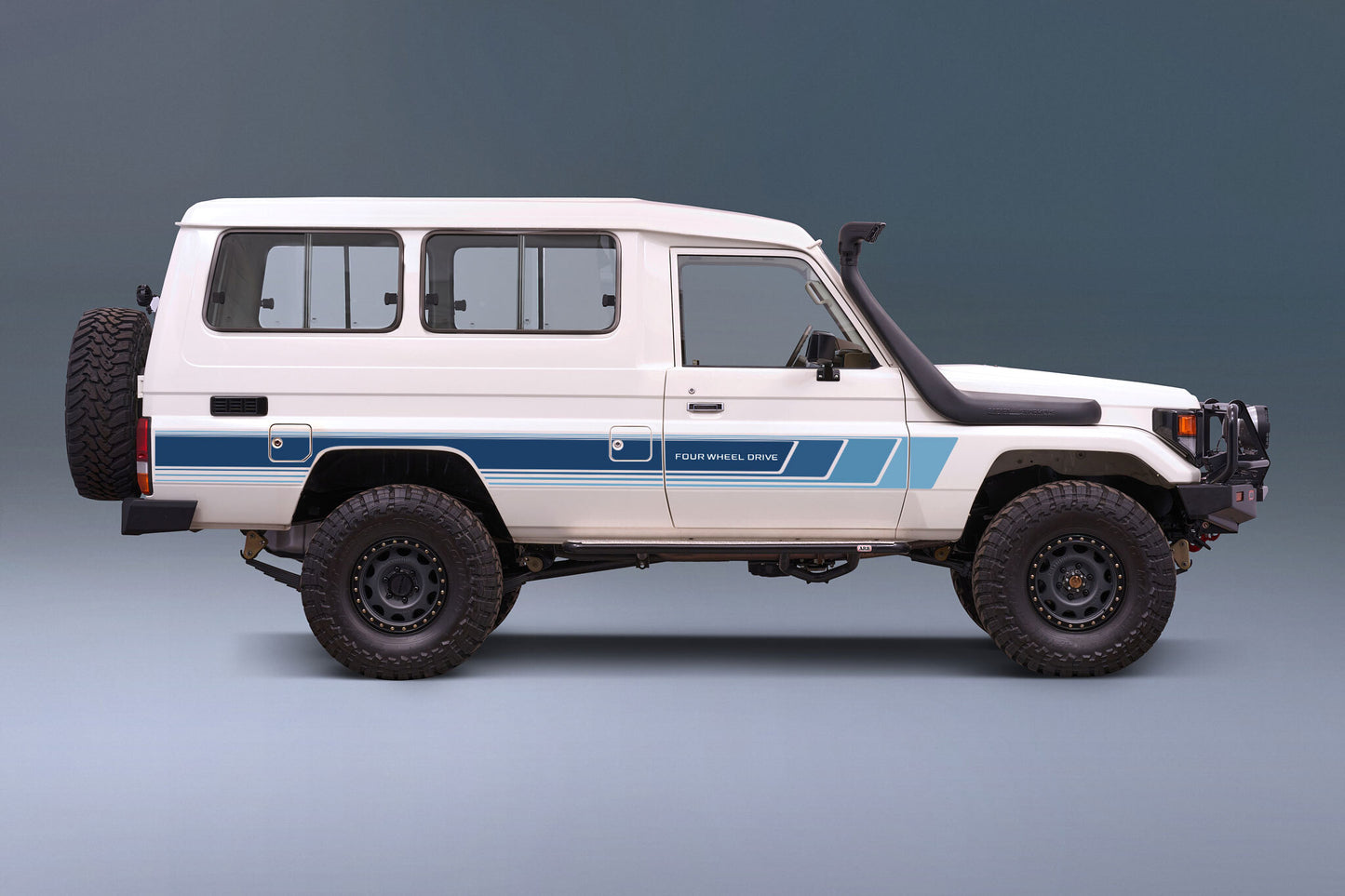 70 Series Land Cruiser Decal Body Stripe Kit (Cobar) - 75 Series (1985–1999)