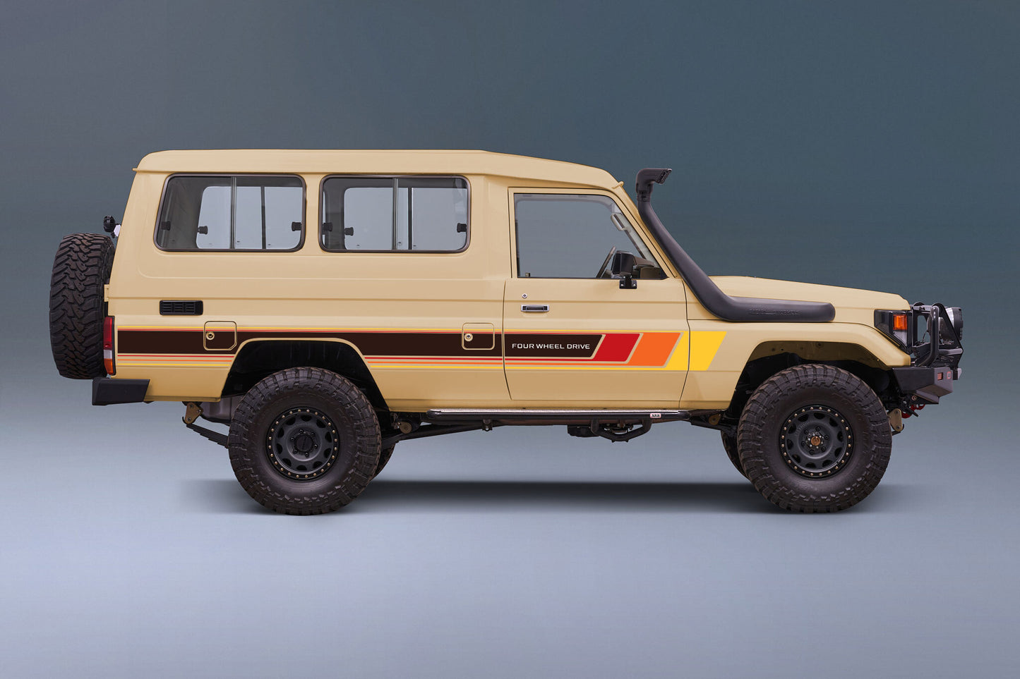 70 Series Land Cruiser Decal Body Stripe Kit (Cobar) - 75 Series (1985–1999)