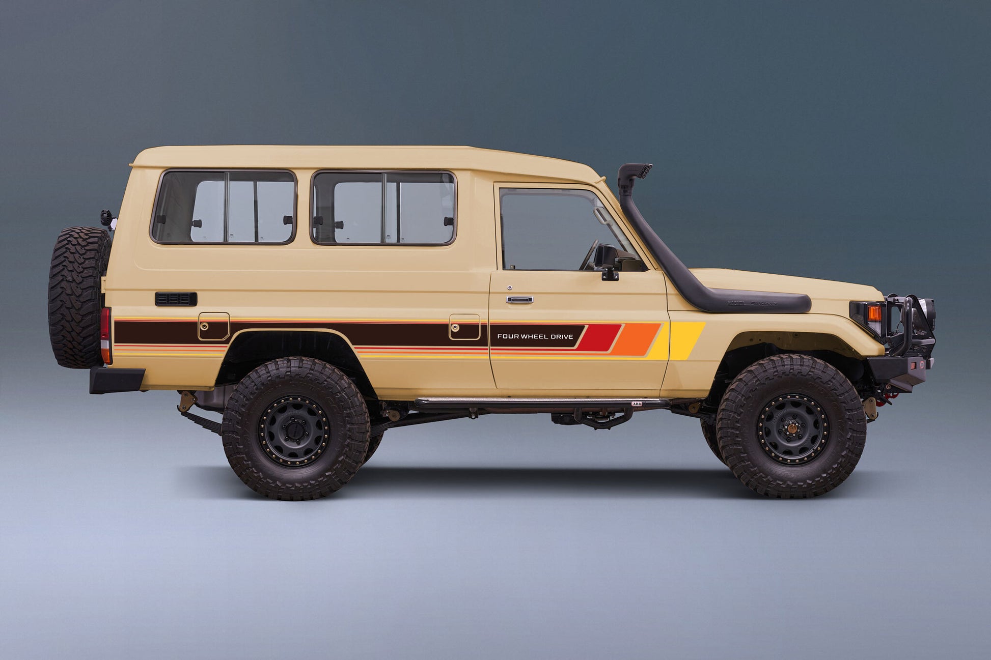 70 Series Land Cruiser Decal Body Stripe Kit (Cobar) - 75 Series (1985–1999)