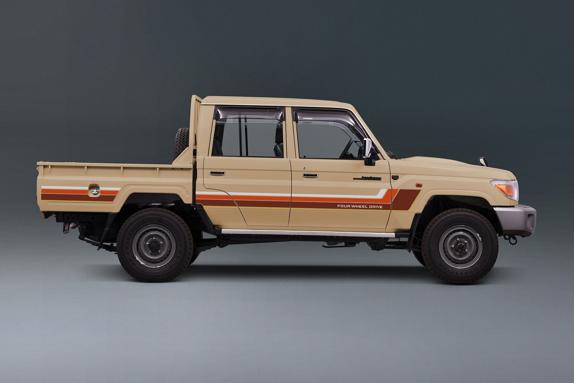 70 Series Land Cruiser Decal Body Stripe Kit (Renmark) - 79 Series Dual Cab (2012-)