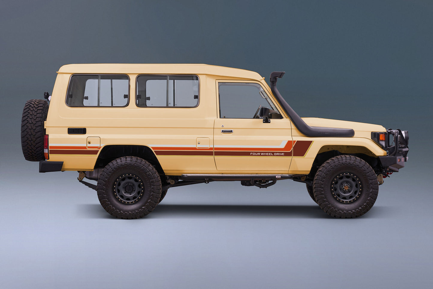 70 Series Land Cruiser Decal Body Stripe Kit (Renmark Type-1) - 75 Series (1985–1999)