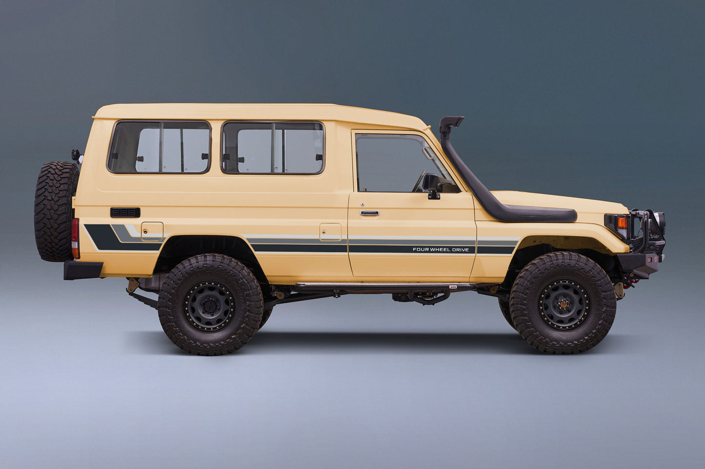 70 Series Land Cruiser Decal Body Stripe Kit (Renmark Type-2) - 75 Series (1985–1999)