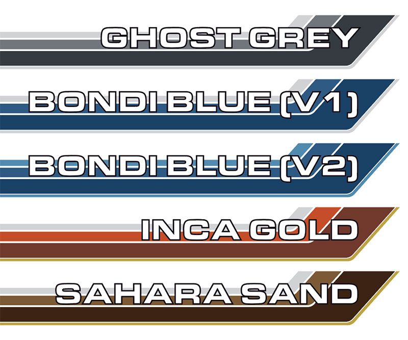 70 Series Land Cruiser Decal Body Stripe Kit (Renmark Type-2) - 75 Series (1985–1999)