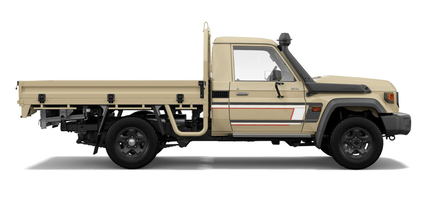 70 Series Land Cruiser Decal Body Stripe Kit (York) - 75/79 Series Single Cab (1985-)