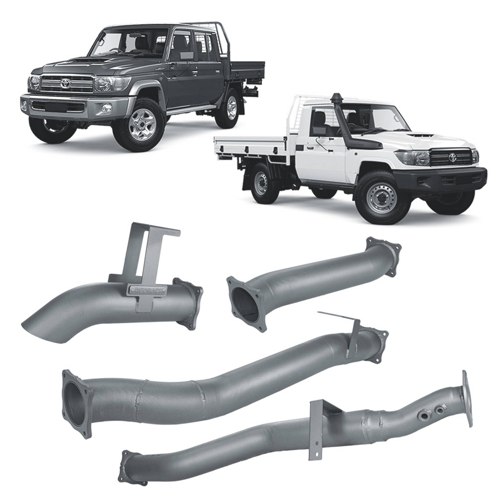 Extreme Duty 4" DPF Back Exhaust for the Toyota LandCruiser 79 Series Dual Cab (view 14)