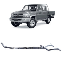 Extreme Duty 3" Twin Turbo Back Exhaust for the Toyota LandCruiser 79 Series Dual Cab (10/2012 - 10/2016) (view 4)