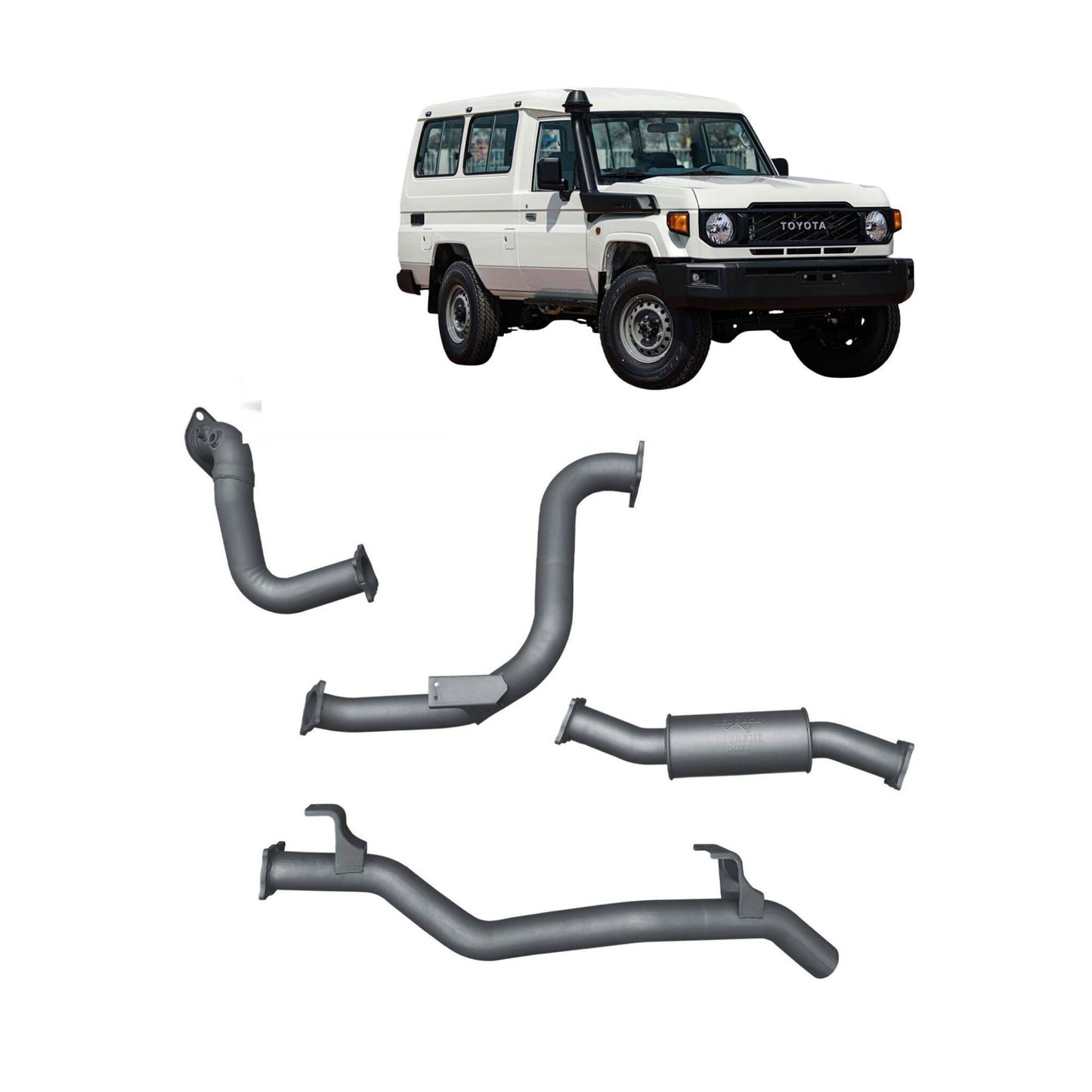Extreme Duty 3" DPF Back Exhaust - 78 Series Troop Carrier (11/2016 - On)